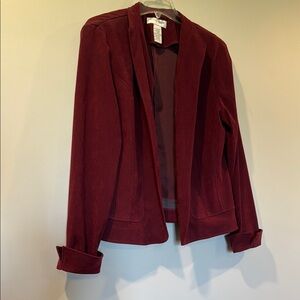 Women's Vintage Size 14 Sag Harbor Dress Burgundy Jacket
